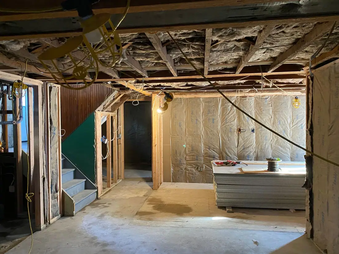 Basement opened up before framing