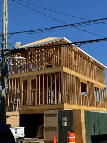 New home framed to the roof