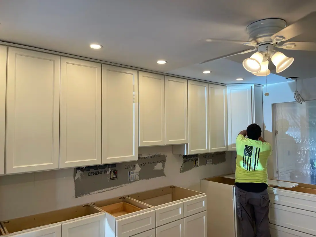 Hanging upper cabinets